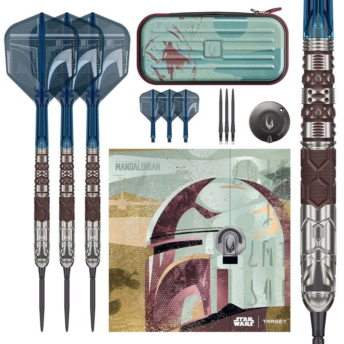 Target Darts Star Wars Mandalorian 95% Tungsten SP Steel Tip Darts 24 grams